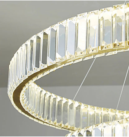 Luxury Crystal LED Pendant Lights Home Villa Living Room Dimmable Lighting Lustre Decoration Ceiling Chandelier Lamps Fixtures