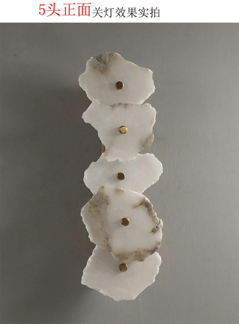 Natural Marble Luxury Wall Lamp Nordic Irregular stone Sconce light