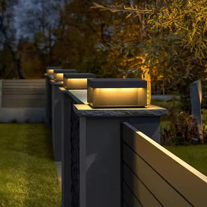 Modern Simple Solar Pillar Light High Quality Outdoor Waterproof Gate Pillar Yard Wall Light