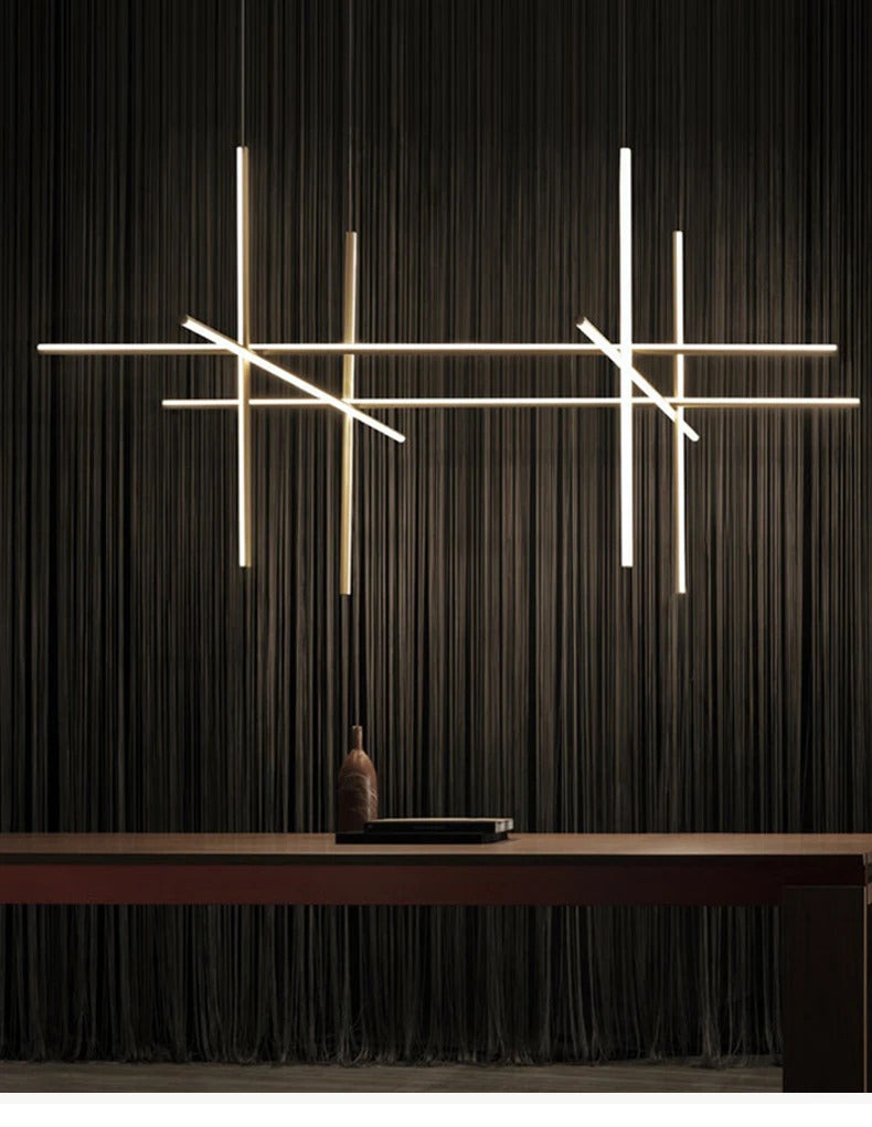 Coordinates Chandelier Modern LED Linear Ceiling Chandelier