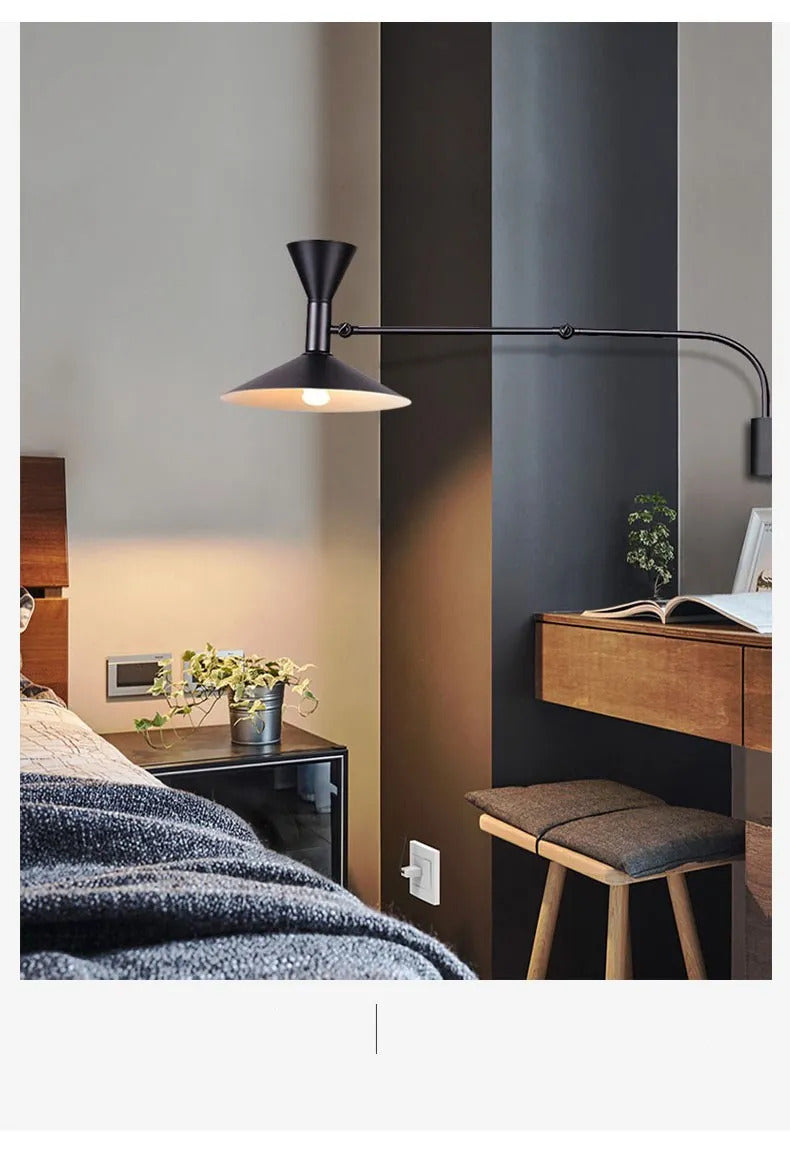 Modern Minimalist Wall Light LED Marseille Italian Designer Swing Arm Adjustable Wall lamp