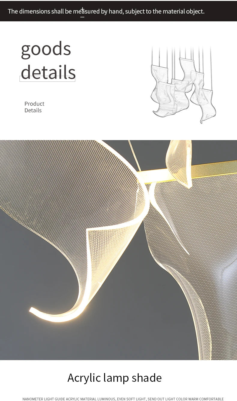 Rinkle Suspended Lights Modern Guide stairwell Chandelier