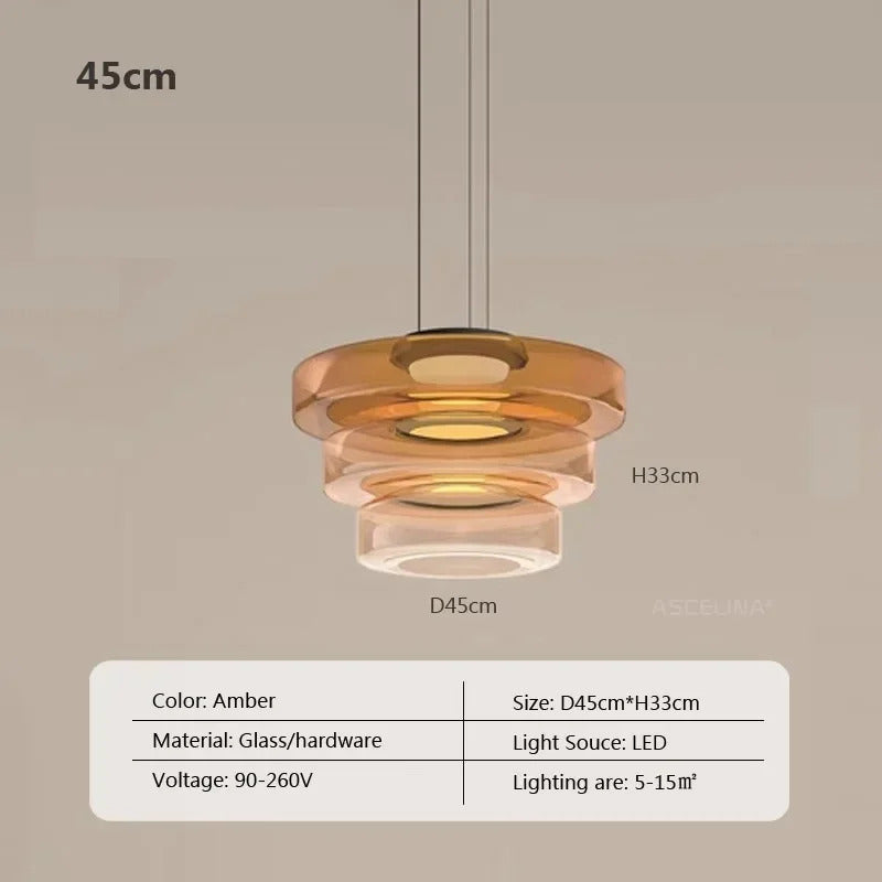 Nordic LED Glass Chandelier for Restaurant Bedroom Dining Room Table Glass Pendant Lights  Home Decoration