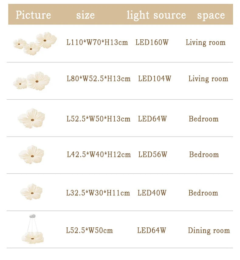 Nordic Flower Shape Ceiling Lights