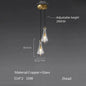 Luxury All Copper LED Pendant Light Modern Water drop Glass chandelier