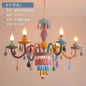European Children rainbow chandelier Bedroom Princess room kawaii light