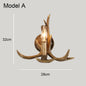 Retro Antler Chandelier Lighting Resin Deer Horn Pendant Lamp
