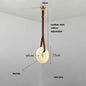 Hot selling high-end living room main light, round all copper leather pendant light, Spanish marble pendant light