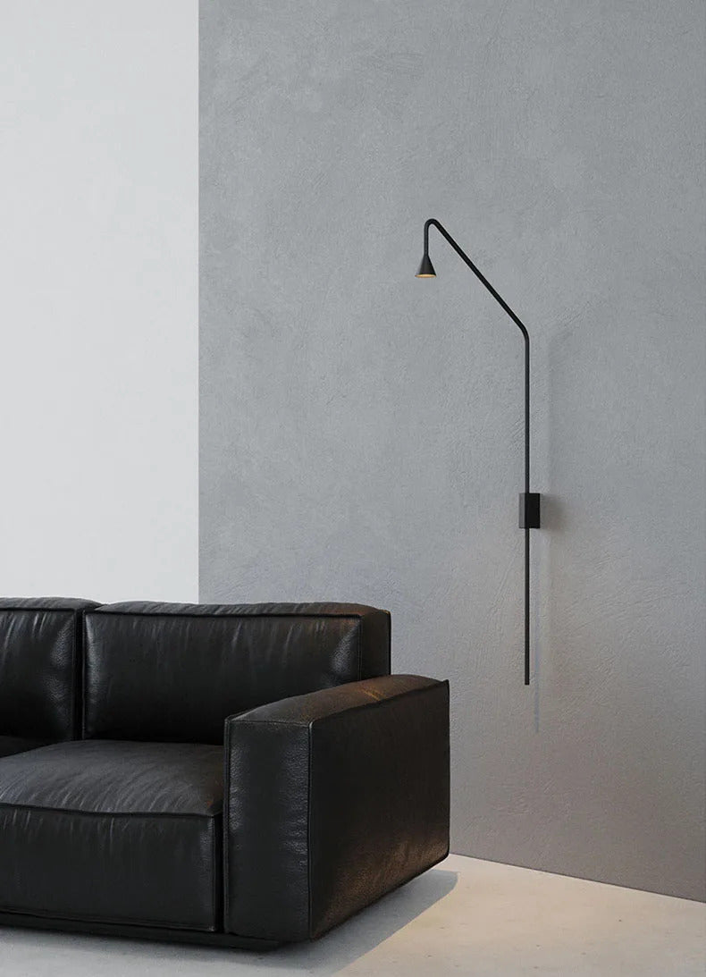 Minimalist Bedroom Bedside Floor Lamp Designer Gold Standing Light