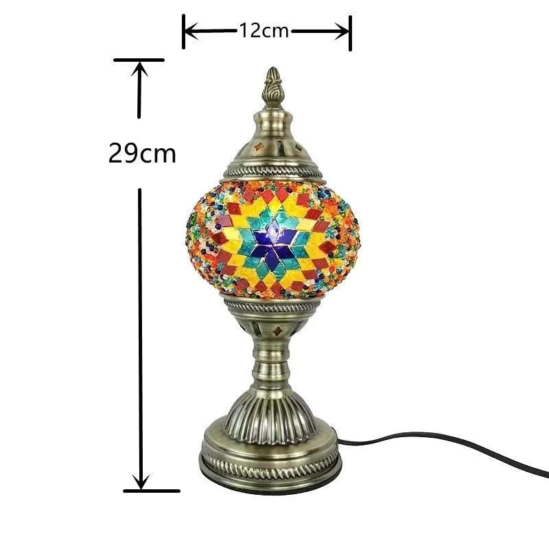 Turkish mosaic glass Table Lamp home bedside table lamp
