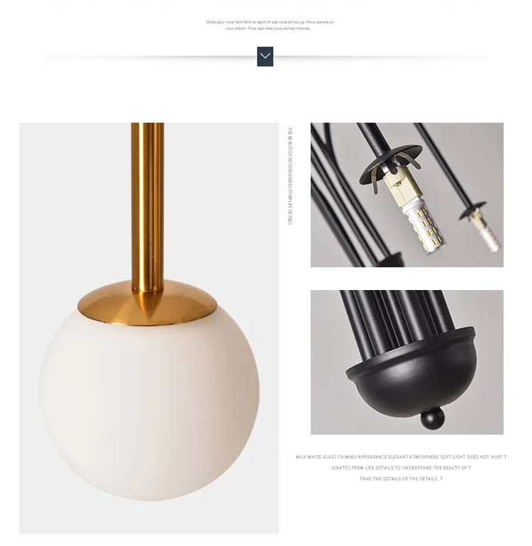 Nordic Minimalist Pendant Light Living Room Restaurant Lamp