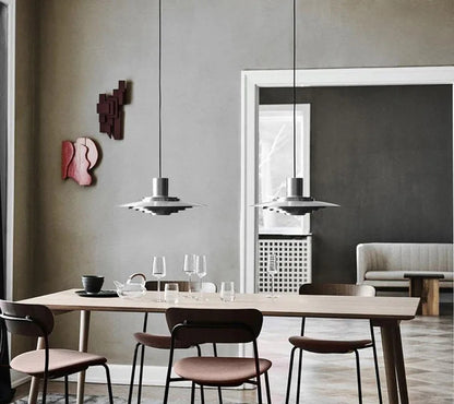 White Silver Aluminium E27 Pendant Lights Art Design For Dining Kitchen Bar Bedroom Cord Adjustable Hanglamp 110-220V