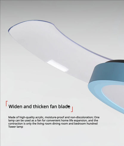 Children'S Room Invisible Fan Light Bedroom Quiet Ceiling Fan Light