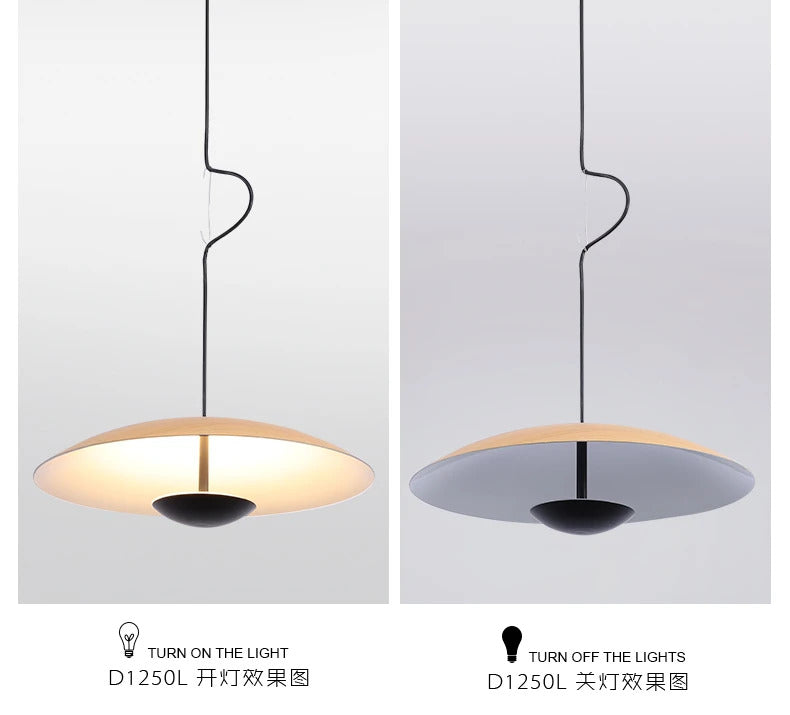 Nordic Design Led Pendant Lights Wood Grain Black For Dining Table Room Kitchen Hanging Lamp Fixture Home Decor Lighting Lusters