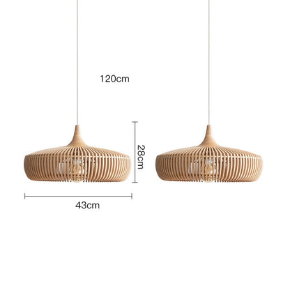 Clava Dine log Wood Pendant lamp birdcage denmark designer lamp for Dining Room Study Living Room Table Decoration loft lamp