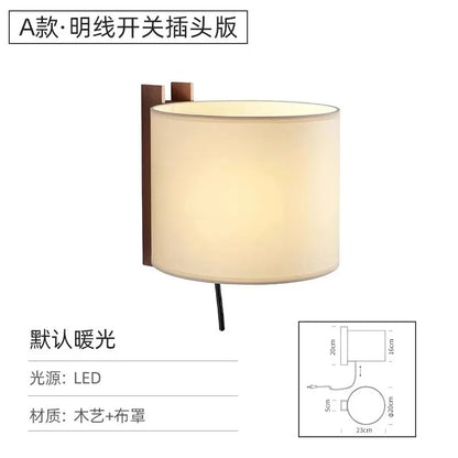 Japanese Liftable Wooden Lamp Wabi Sabi Fabric Floor Lamp