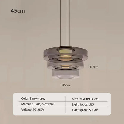 Nordic LED Glass Chandelier for Restaurant Bedroom Dining Room Table Glass Pendant Lights  Home Decoration