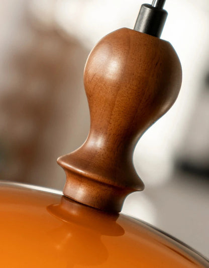 Vintage Brown Pendant Lamp Bauhaus Orange Pendant Light Retro Dining Table Hanging Lamp