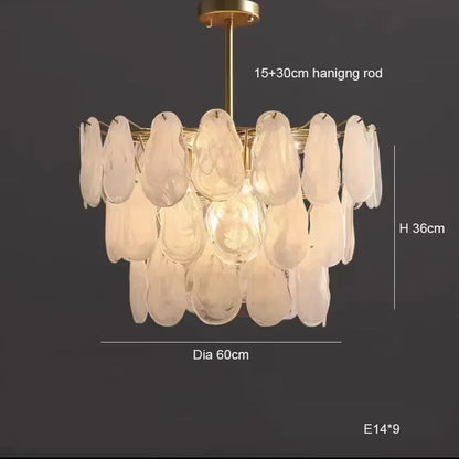 Nordic Luxury Glass Pendant Lamp Metal Crystals LED Chandeliers