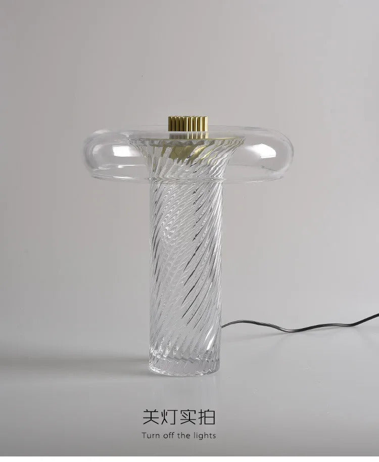 Nordic  personalized twisted glass desk lamp modern LED decorative lamp study bedroom bedside designer Table lamp