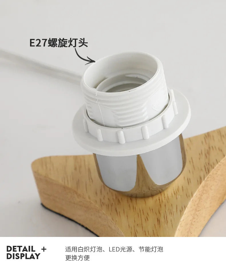 Nordic fabric table lamp, living room and study decorative table lamp, warm bedroom bedside decorative lamp