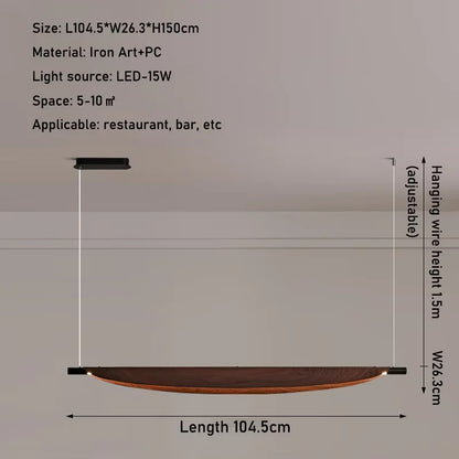 Thula leaf Wall Lamp Nordic Long minimalist wall light Japanese Wood Grain sconce