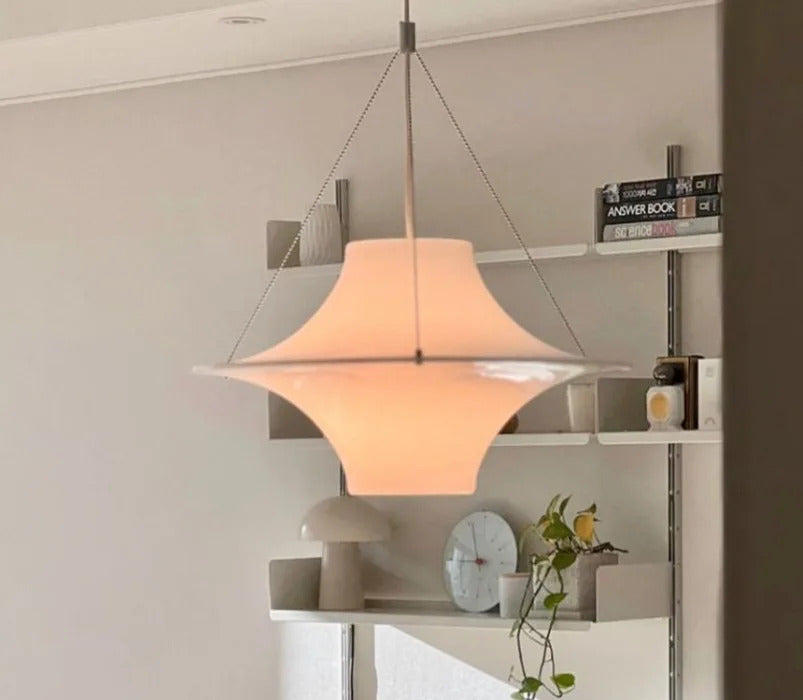 Modern Cream UFO Pendant Lights Nordic Design Dining Table Hanging Chandelier