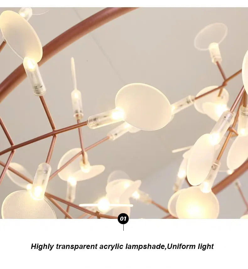 Nordic Firefly Led Ceiling Chandelier Heracleum Pendant lamp