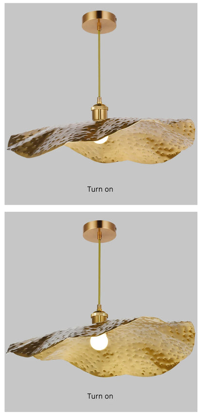 Hammered Brass Suspension Llight  retro pendant light