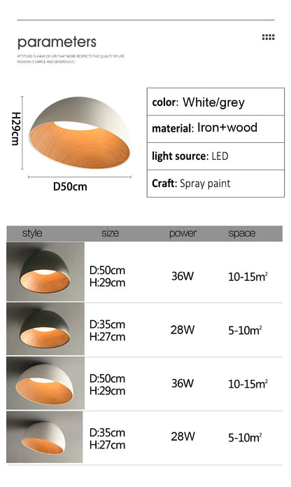 Nordic Wooden Ceiling Chandelier Modern Duo Ceiling Light