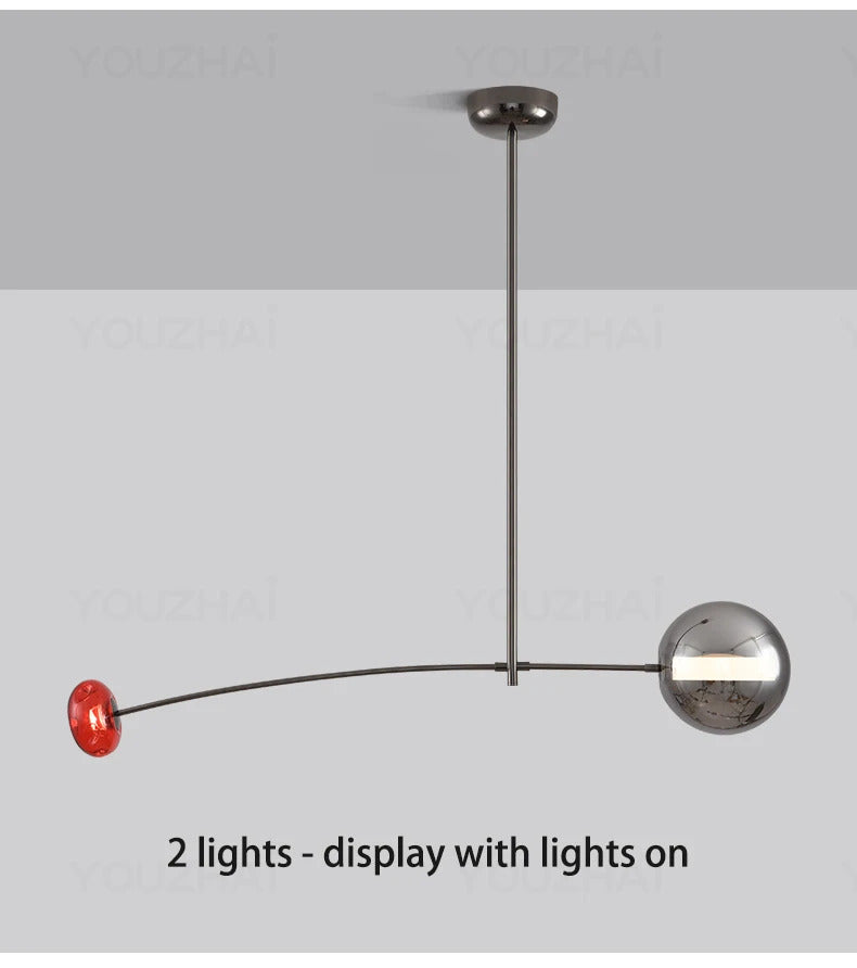 Nordic Art Magic Bean Pendant Lamp Modern Glass Chandelier