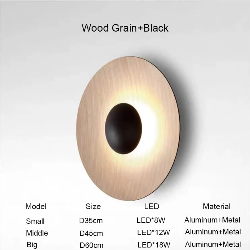 Modern grain LED Wall lamp Nordic round staircase Aisle Corridor Background Sconce light