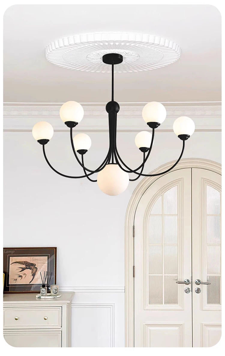 Nordic glass Pendant lamp French Gold chandelier