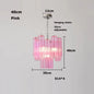 Pink Clear Glass Tube French Design Led Chandelier Lighting Hanging Lamp Lustre Suspension Luminaire Lamp For Dinning Room Decor