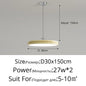 French Flying Saucer Pendant Light Creative Design Extendable Rotating Long Pole Lamp