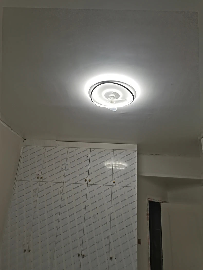 Modern LED Ceiling Fan Light Remote Dimming 6 Levels Silent Living Room lighting