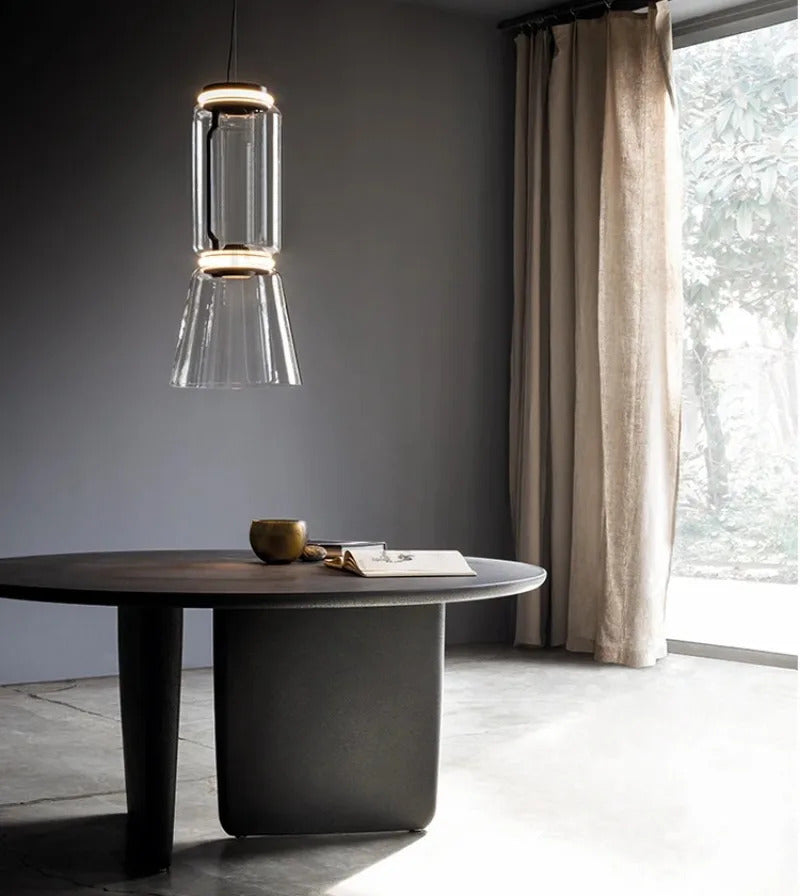 Italian Designer Glass Lampshade Pendant Light Minimalist LED Chandelier for Living Room Dining Table Home Decor