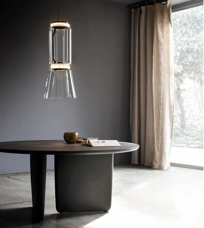 Italian Designer Glass Lampshade Pendant Light Minimalist LED Chandelier for Living Room Dining Table Home Decor