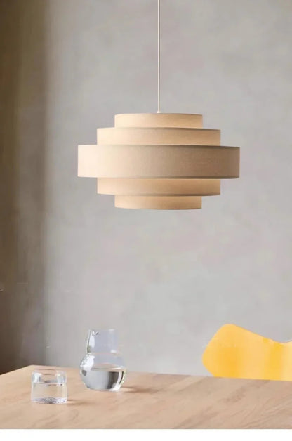 Nordic Fabric Pendant Light Wabi Sabi Led Chandelier