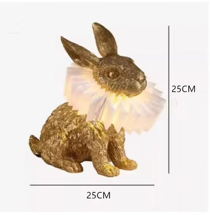 Nordic LED rabbit table lamp Designer resin rabbit desk lamp for study bedroom children's room reading led light bedside lamp