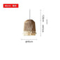 Wabi Sabi Style Retro Living Room Hemp Rope Pendant Light Bohemian Tassel Pendant Lamp