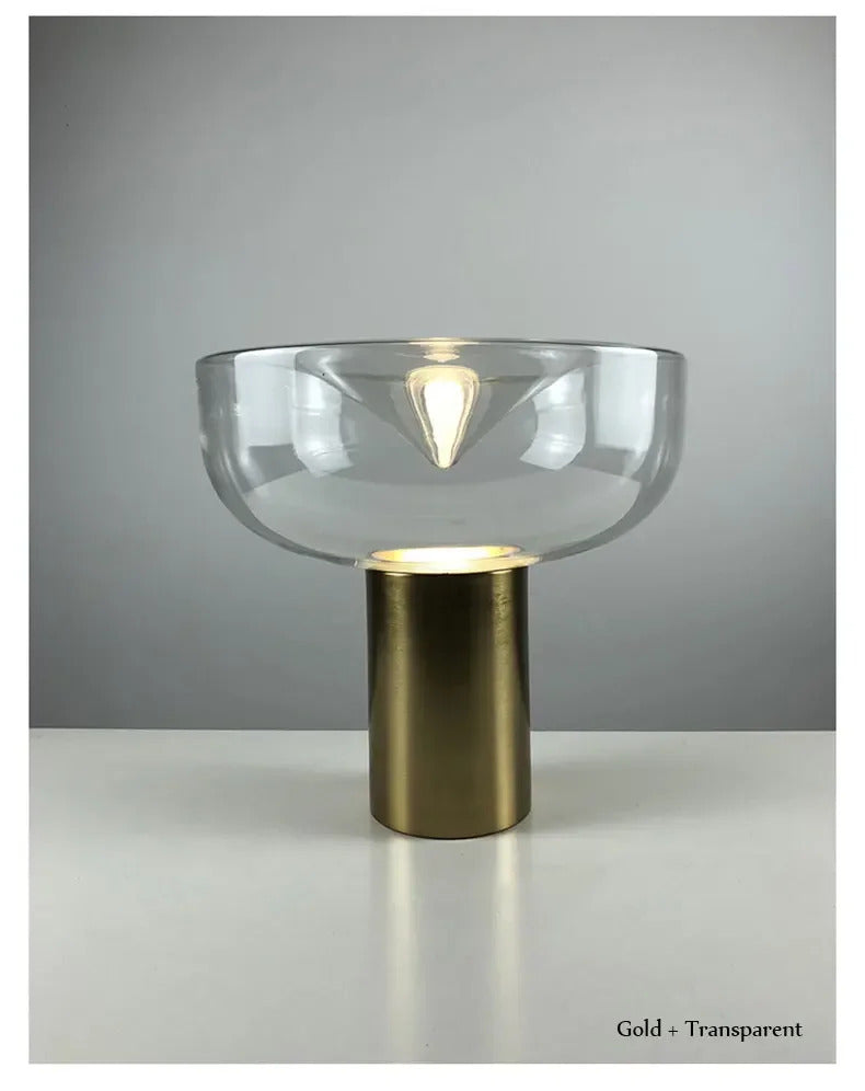 Modern Simple Bedside Table Lamp Nordic Light Luxury Radar Design Model Living Room Bedroom Bedside Light Glass Decorative LED