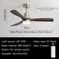 Nordic wooden Large Wind Ceiling Fan Light Retro Simple Solid walnut Electric Remote Fan lamp
