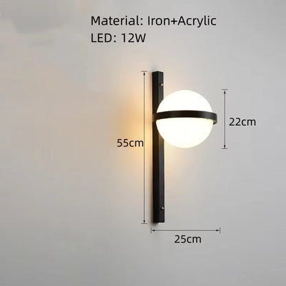 Plant Wall Light Modern Designer Led Study Bedroom Bedside Corridor Luxury Wall Lamp