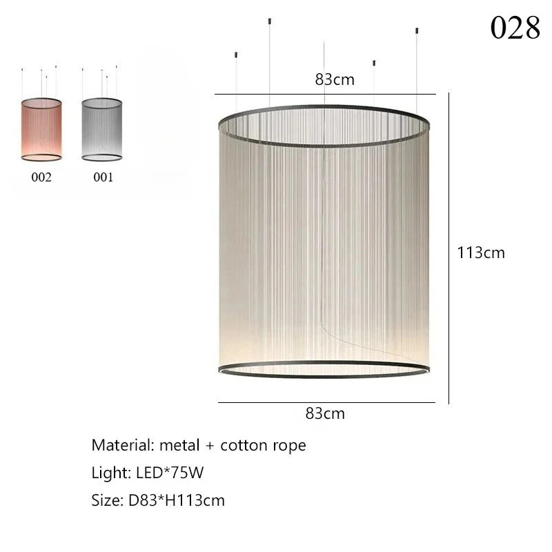 Spanish Tassel Chandelier Modern Villa Empty Stairs Living Dining Room Creative Chandelier