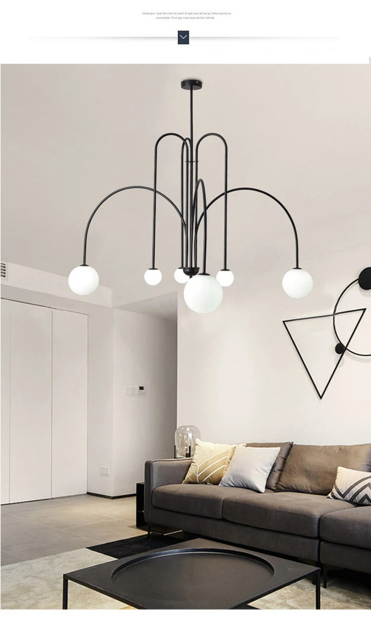 Nordic Minimalist Pendant Light Living Room Restaurant Lamp