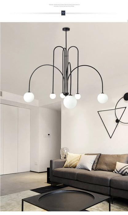 Nordic Minimalist Pendant Light Living Room Restaurant Lamp