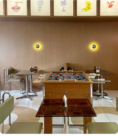 Minimalist Plated Silver Luxurious Wall Lamp Modern Simple Circular Lunar Eclipse sconce