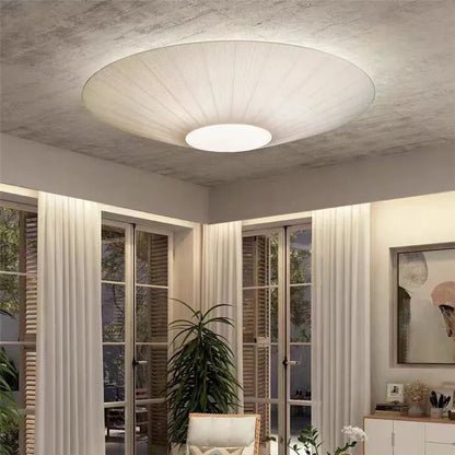 Round Whtie Fabric ceiling light Siam ceiling lamp