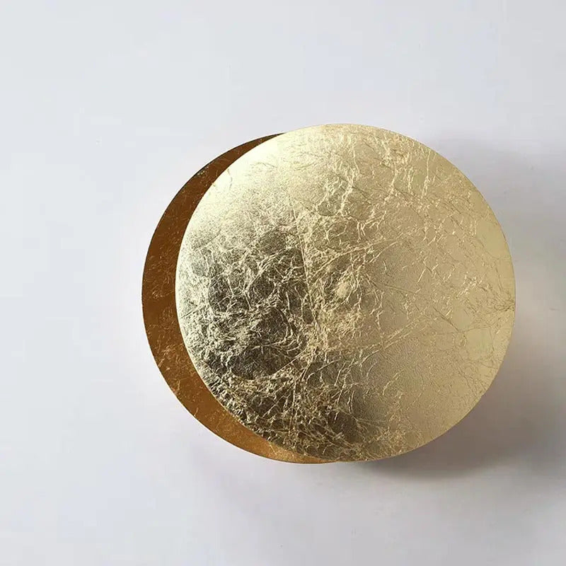 Modern Texture Designer round Wall Lamp Rotatable Black Gold round Sconce light